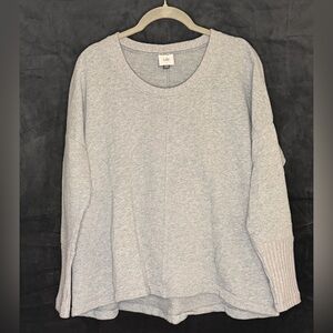 CAbi Heather Gray Knit Top